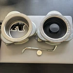 Two Garbage Disposal Sink Mount Drain Adapter Locking Flanges Fits Kenmore. Fixed Price $24.00.