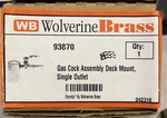 Wolverine Brass Laboratory Gas Ball Valve Deck Mount Cock Single Outlet. Fixed Price $49.95.