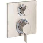 Hansgrohe 15714821 Ecostat Square Modern 2-HANDLE 6-INCH Wide, Brushed Nickel. Fixed Price $398.00.