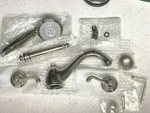 Hansgrohe Limbo 4-HOLE 2-HANDLE Tub Filler W/shower 06112830 Polished Nickel. Fixed Price $224.99.
