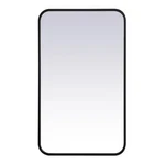 Elegant Decor Evermore 18X30" Soft Corner Metal Rectangular Mirror In Black. Fixed Price $148.00.