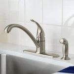 Moen Torrance Spot Resist Stainless Single Handle Deck-mout Kitchen Faucet. Fixed Price $79.00.