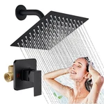 Wall Mounted Shower Faucet Set Rainfall Head Combo With Mixer Valve Kit. Fixed Price $30.98.
