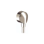 Hansgrohe 27458823 Fixfit Round Handheld Shower Wall Outlet In Polished Nickel. Fixed Price $39.99.