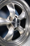 Flat Center Cap Set American Racing Torq Thrust 1/4 Tall Brushed Finish. Fixed Price $109.95.