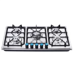 Gas Stove With 5 Burner Built-in Cooktop 34 Inch Stainless Steel Ng/lpg. Fixed Price $63.09.