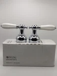 Nib Delta H212 Chrome With Porcelain Lavatory Faucet Handles Brand New. Fixed Price $49.99.