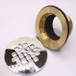 Westbrass No-caulk Compression Shower Drain W/ 4-1/4 Round Grid Cover. Fixed Price $27.57.