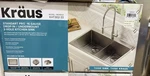 Kraus Kht 302 33 Stanart Double Bowl, Top Mount Stainless Steel Kitchen Sink. Fixed Price $285.00.