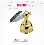 Delta H212PB Classic White Porcelain Lever Faucet Polished Brass New Set Pair. Fixed Price $80.00.