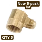 New 5-PACK Lot Anderson Metals 1/2" Flare X Female Pipe Thread Brass Elbow. Fixed Price $28.85.
