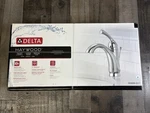 Delta Haywood Chrome Centerset Bathroom Sink Faucet Watersense Lever Handle. Fixed Price $57.00.