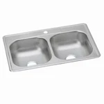 Dayton By Elkay 33X22X7 Double Basin Stainless Steel Kitchen Sink DD233221. Fixed Price $224.99.