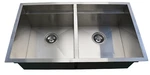 36" Zero-radius Undermount Stainless Steel Equal Bowl Kitchen Sink 10" Deep. Fixed Price $160.00.