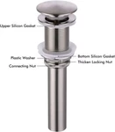 Kes S2008D-BN Bathroom Faucet Pop Up Drain Stopper Brushed Nickel No Overflow. Fixed Price $15.95.