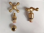 Of 2 Handmade Brass Solid Faucet - Valve Cross Set,. Fixed Price $89.00.