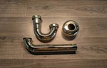 Signature Hardware SH362PB 1-1/4" P-trap With High Box Flange Polished Brass. Fixed Price $35.00.