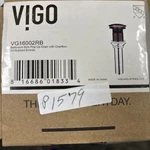 Vigo VG16002RB Bathroom Press Pop Drain With Overflow Oil Rub Bronze. Fixed Price $19.25.