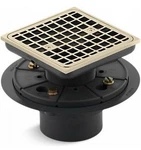 Kohler K-9136-AF Clearflo Tile Shower Drain French Gold Square Removable. Fixed Price $64.00.