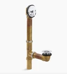 New Kohler Swiftflo 11660-CP Polished Chrome Trip Lever W/ Brass Drain, $225. Fixed Price $49.00.
