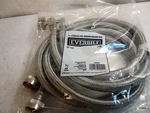 (2 Pack) Everbilt 69003HD 4' Polymer Coated Stainless Steel Washing Machine Hose. Fixed Price $16.00.