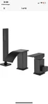 Waterfall Roman Faucet With Hand Shower, Deck Mount Filler Bathtub. Fixed Price $112.46.
