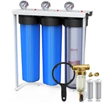 4-STAGE 20X4.5" Big Blue Spin Down Sediment Cto Whole House Water Filter System. Fixed Price $259.99.