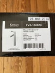 Nob Kraus Sheven Single Lever Vessel Bathroom Faucet FVS-1002CH Chrome 13.7IN. Fixed Price $65.00.