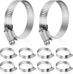 Stainless Steel Hose Clamps 2 Inch Adjustable Worm Gear Tube. Fixed Price $13.50.