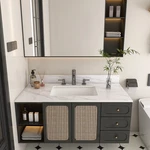 43" White Marble Vanity Top W/ Undermount Sink, 1 Holes, 4" Backsplash. Fixed Price $339.99.