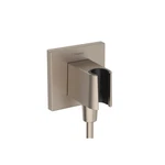 Hansgrohe 26889821 Fixfit Wall Outlet With Handshower Holder In Brushed Nickel. Fixed Price $182.70.