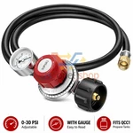 4FT 0-30 Psi Adjustable High Pressure Propane Regulator Wit Gauge For Gas Burner. Fixed Price $19.99.