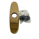 Signature Hardware Ridgeway 8" Deck Plate Faucet Escutcheon Brushed Gold. Fixed Price $30.02.
