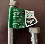 - New Mueller 405183 20" Faucet Connector 3/8" Od X 1/2" Fip See Photos.. Fixed Price $19.99.
