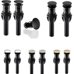2PACK Push And Seal Pop-up Drain Stopper With Overflow Assembly Sink Cover. Fixed Price $22.99.