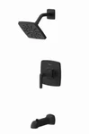 Pfister Bruxie Tub Spout Shower Faucet Matte Black 8P8-WS2-BIESSDB Handle +valve. Fixed Price $64.96.