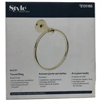 Style Selections Bailey Brass Wall Mount Towel Ring Item #2131165MODEL #fsi 2457. Fixed Price $6.26.