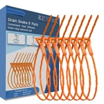 8 Pack 25 Inch Drain Snake Hair Clog Remover Sink Auger Cleaner For Tub Toilet. Fixed Price $9.01.