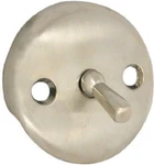 Tub Overflow Plate With Trip Lever, Brushed Nickel - 89231. Fixed Price $23.04.