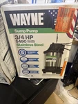 Wayne 58321-WYN3 CDU980E 3/4 Hp Submersible Cast Iron And Stainless Steel Sum.... Fixed Price $149.00.