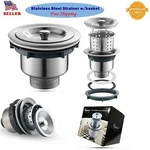 Stainless Steel Kitchen/bar Sink Strainer With Filter Basket Drain Head Stopper. Fixed Price $14.99.