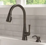 Delta Alpen Pull-down Sprayer Kitchen Faucet In Venetian Bronze 19814Z-RBSD-DST. Fixed Price $175.00.