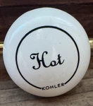 Kohler Fairfax FAUCET(K-12265) Handle Trim Button Hot K-78663-96 Biscuit. Fixed Price $25.00.