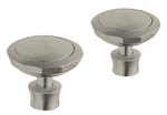 Grohe 18086EN0 Kensington Round Knob Faucet Handles, Brushed Nickel. Fixed Price $100.00.