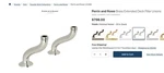 Rohl Perrin & Rowe U.6386 Extended Deck Pillar Union Polished Nickel New. Fixed Price $375.00.