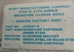 Elkay A-52057-R Replacement Stem Micracore Cartridge, Green. Fixed Price $35.00.