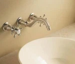 Kohler Antique K-T154-3-BN Brushed Nickel Wall Mount Bathroom Faucet Trim. Fixed Price $689.95.