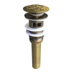 Antique Brass Bathroom Sink Pop-up Drain Decorative Carving Renovators Supply. Fixed Price $43.99.