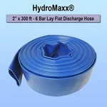 2" X 300' Agricultural Grade 6 Bar Pvc Layflat Hose, Water Discharge & Backwash. Fixed Price $219.99.