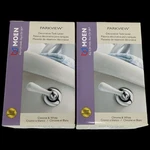 Silver Moen Toilet Levers Flush Handles Chrome White (2) Parkview Tank Model. Fixed Price $25.50.